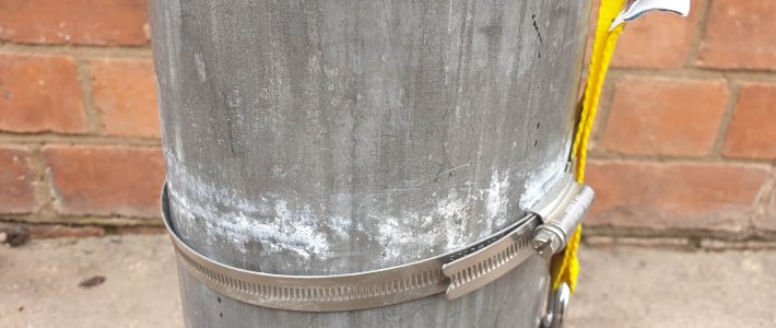 Alloy tank and metal bands…